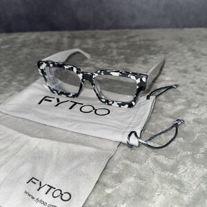 FYTOO Eyeglasses Frames White Black Tortoise Shell FT1671-02 F2621 58mm 16-148